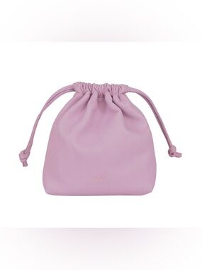 Clare V Lilac Drawstring Mini Pouch Bag for Women